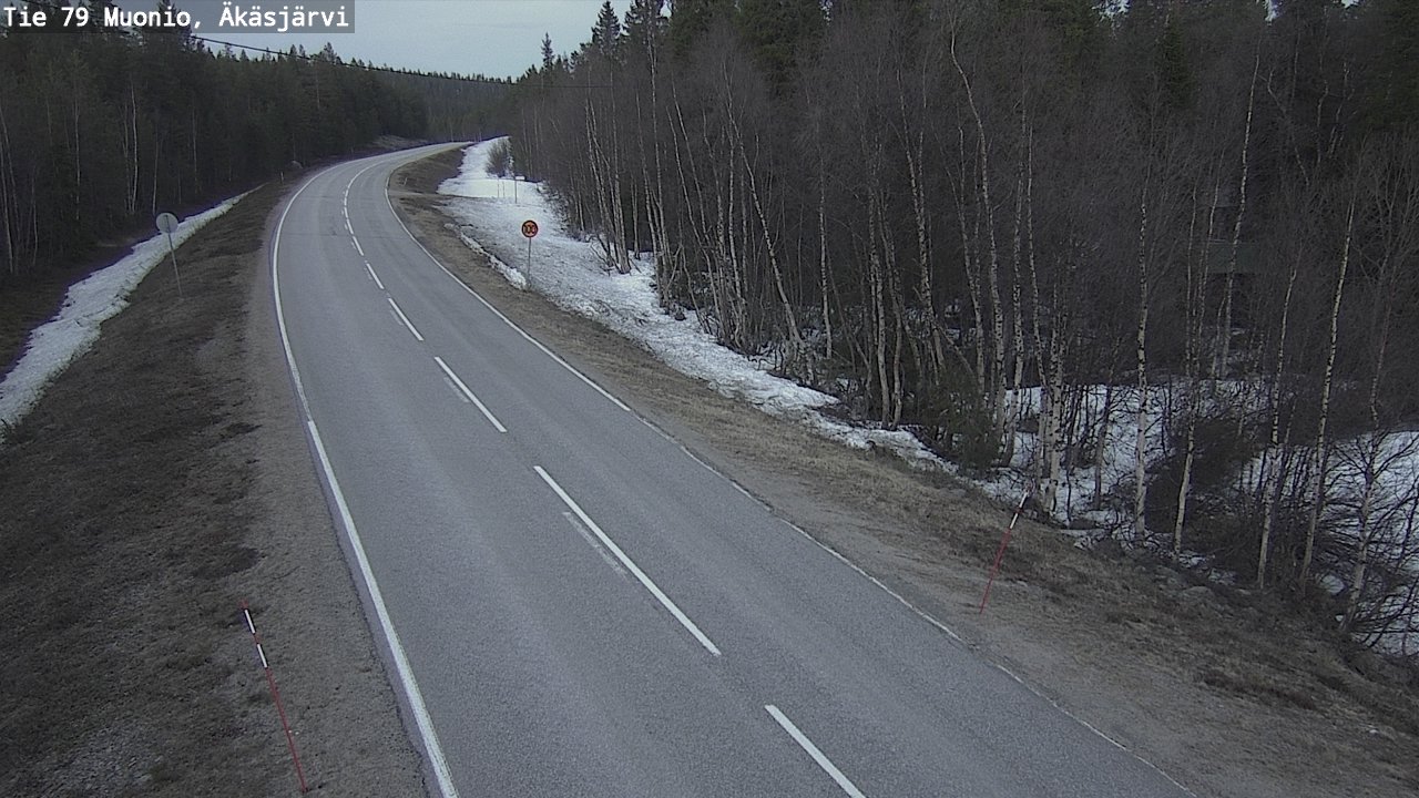 Weather Camera Image Road 79 Muonio, Äkäsjärvi, Muonio, Lappi