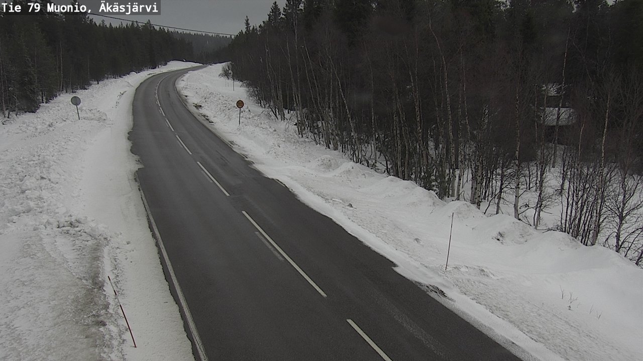 Weather Camera Image Road 79 Muonio, Äkäsjärvi, Muonio, Lappi