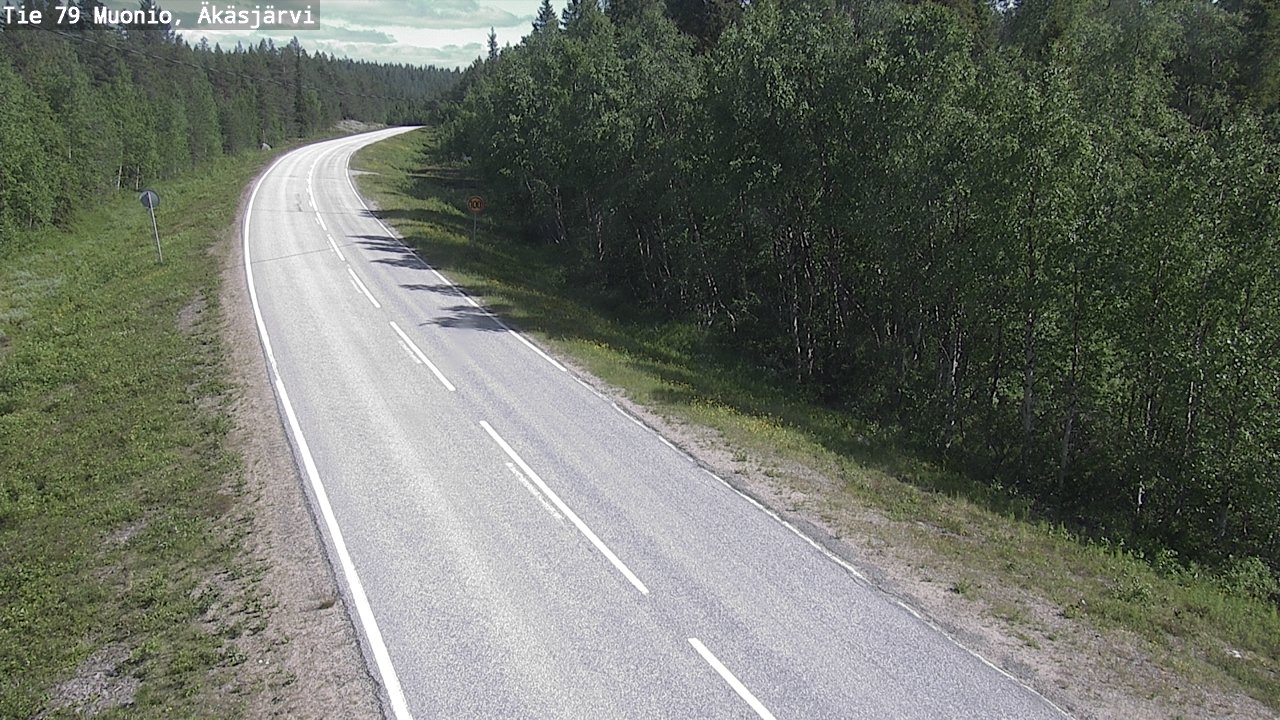 Weather Camera Image Road 79 Muonio, Äkäsjärvi, Muonio, Lappi
