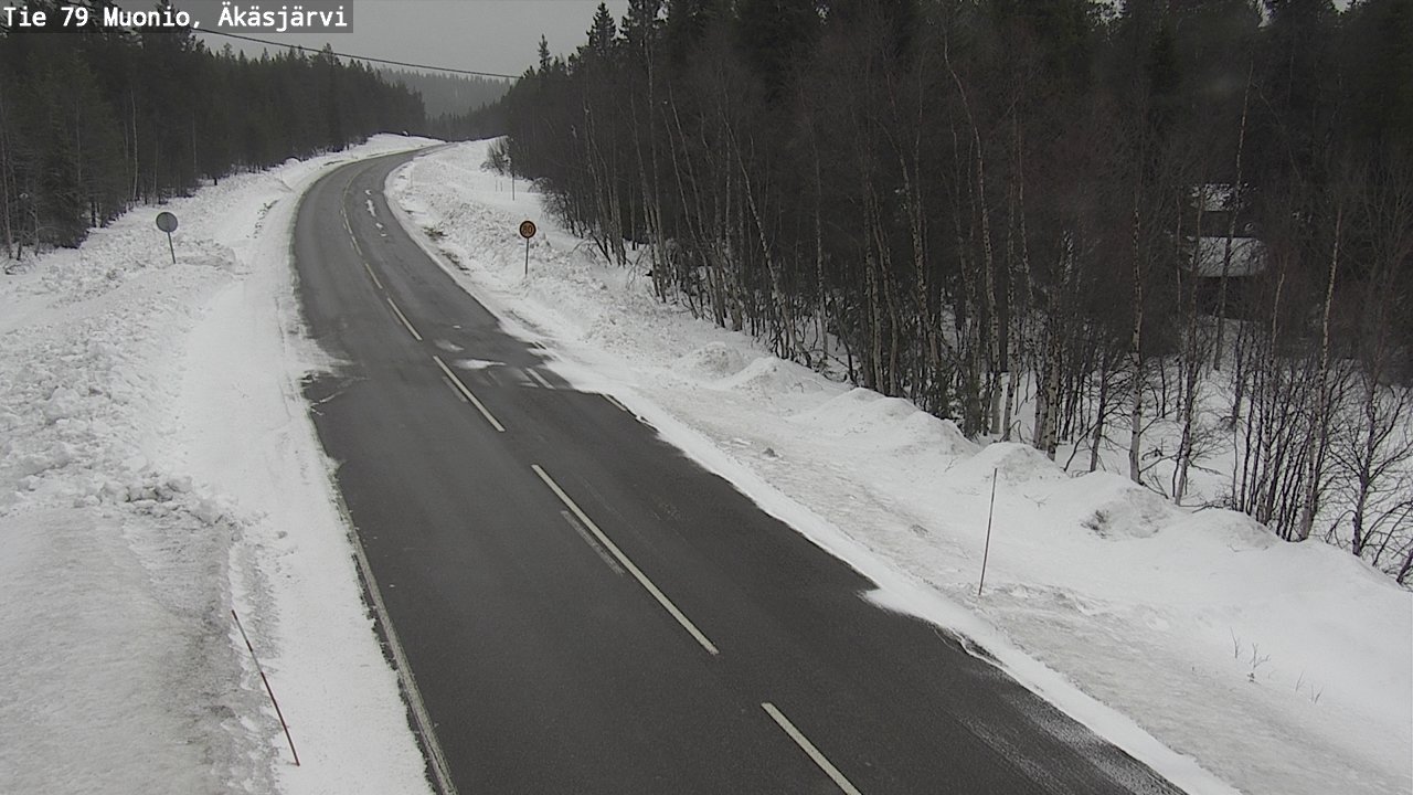 Weather Camera Image Road 79 Muonio, Äkäsjärvi, Muonio, Lappi