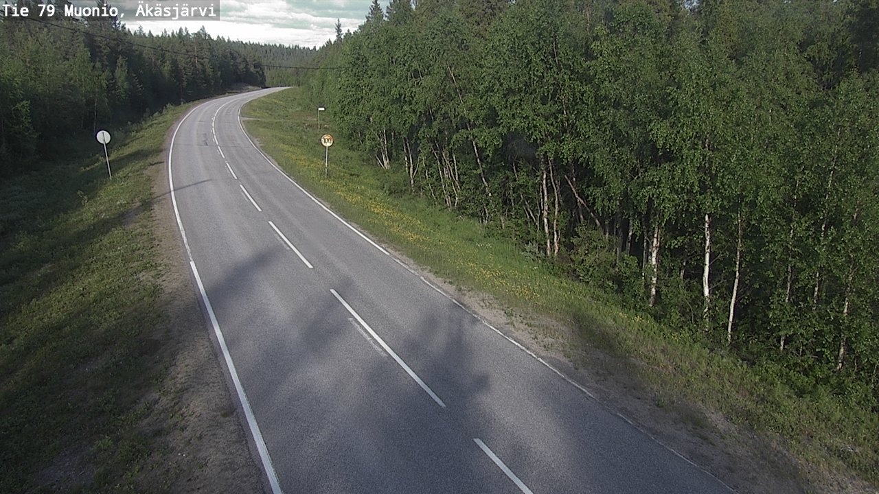 Weather Camera Image Road 79 Muonio, Äkäsjärvi, Muonio, Lappi