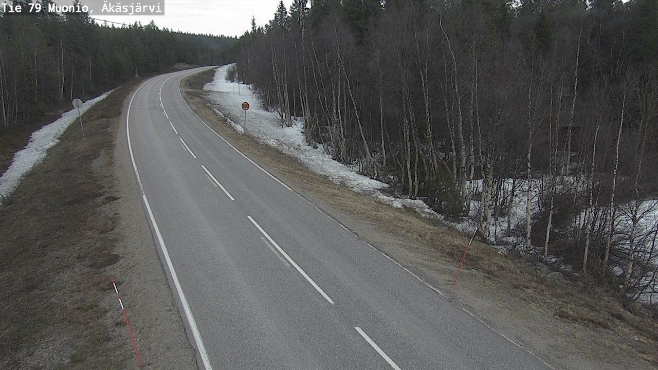 Weather Camera Image Road 79 Muonio, Äkäsjärvi, Muonio, Lappi