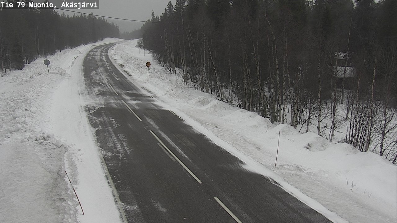 Weather Camera Image Road 79 Muonio, Äkäsjärvi, Muonio, Lappi