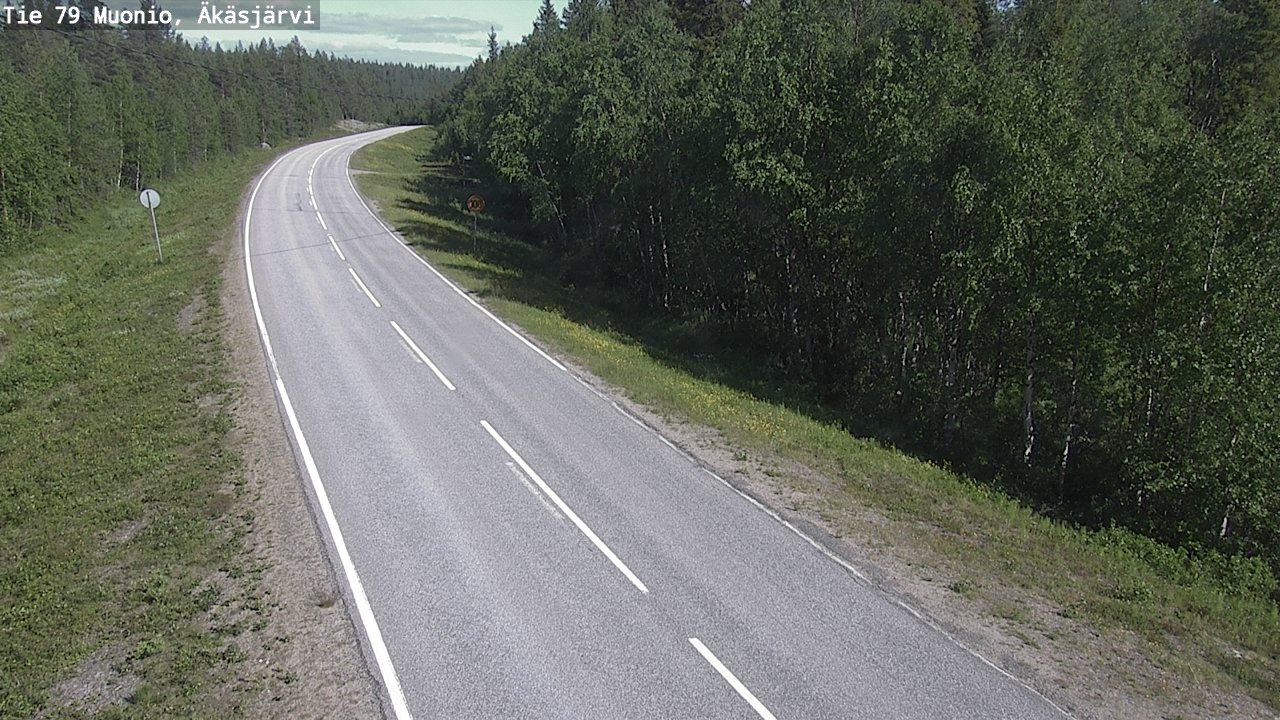 Weather Camera Image Road 79 Muonio, Äkäsjärvi, Muonio, Lappi