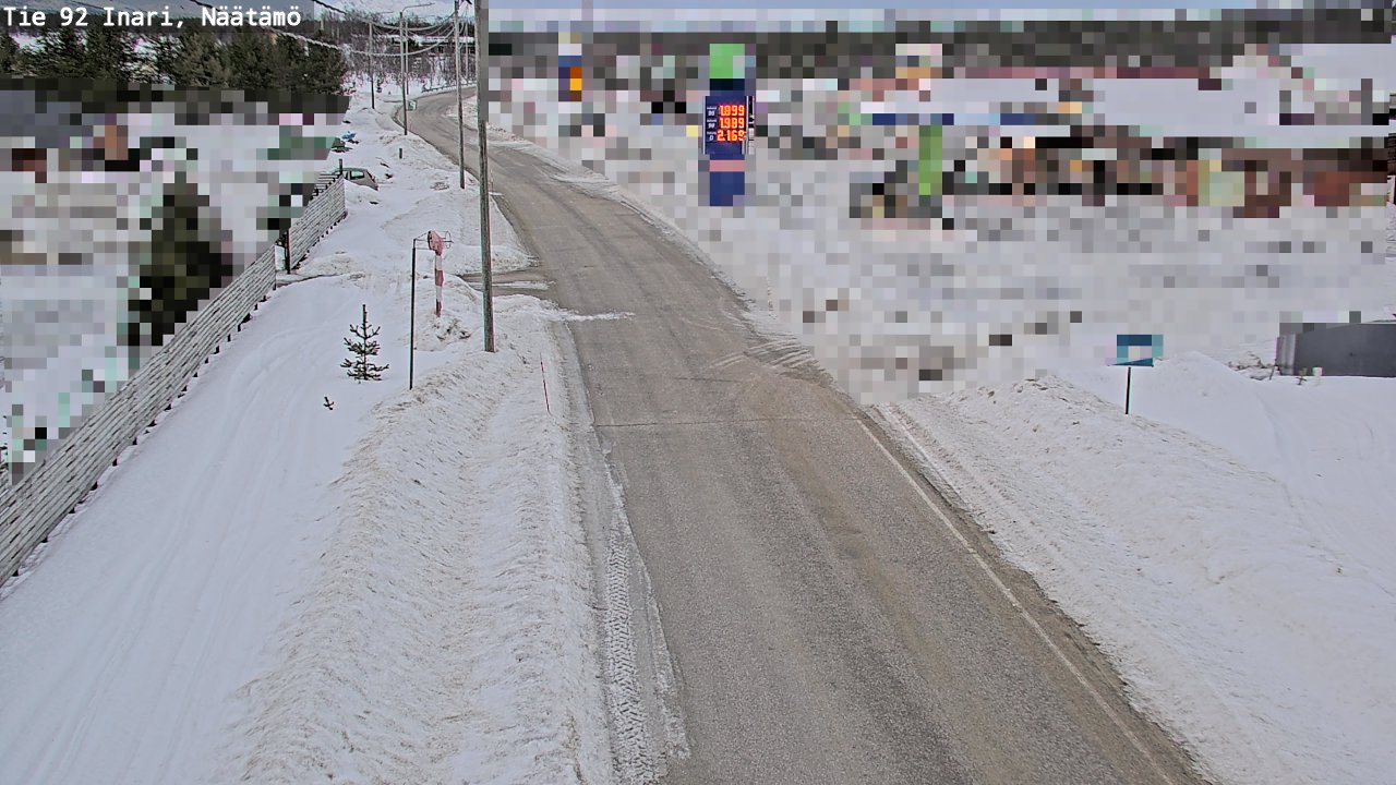 Kelikamerat Kuva Tie 92 Inari, Näätämö, Inari, Lappi