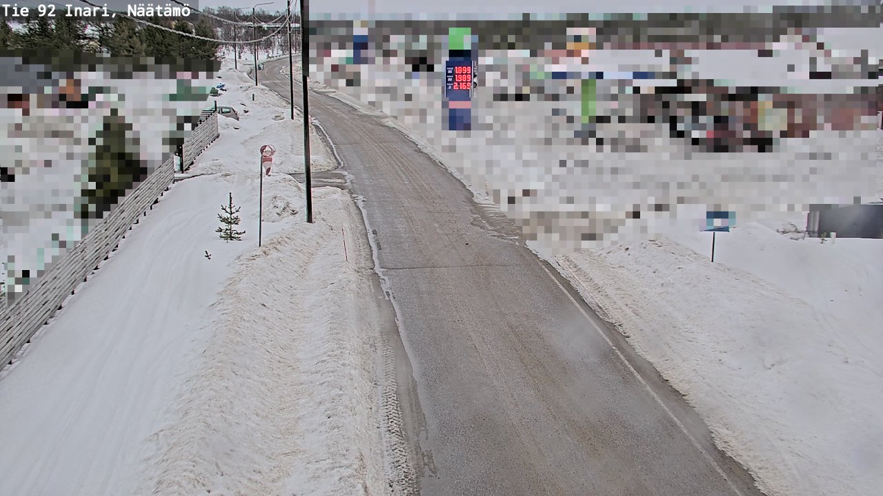 Weather Camera Image Väg 92 Enare, Näätämö, Inari, Lappi