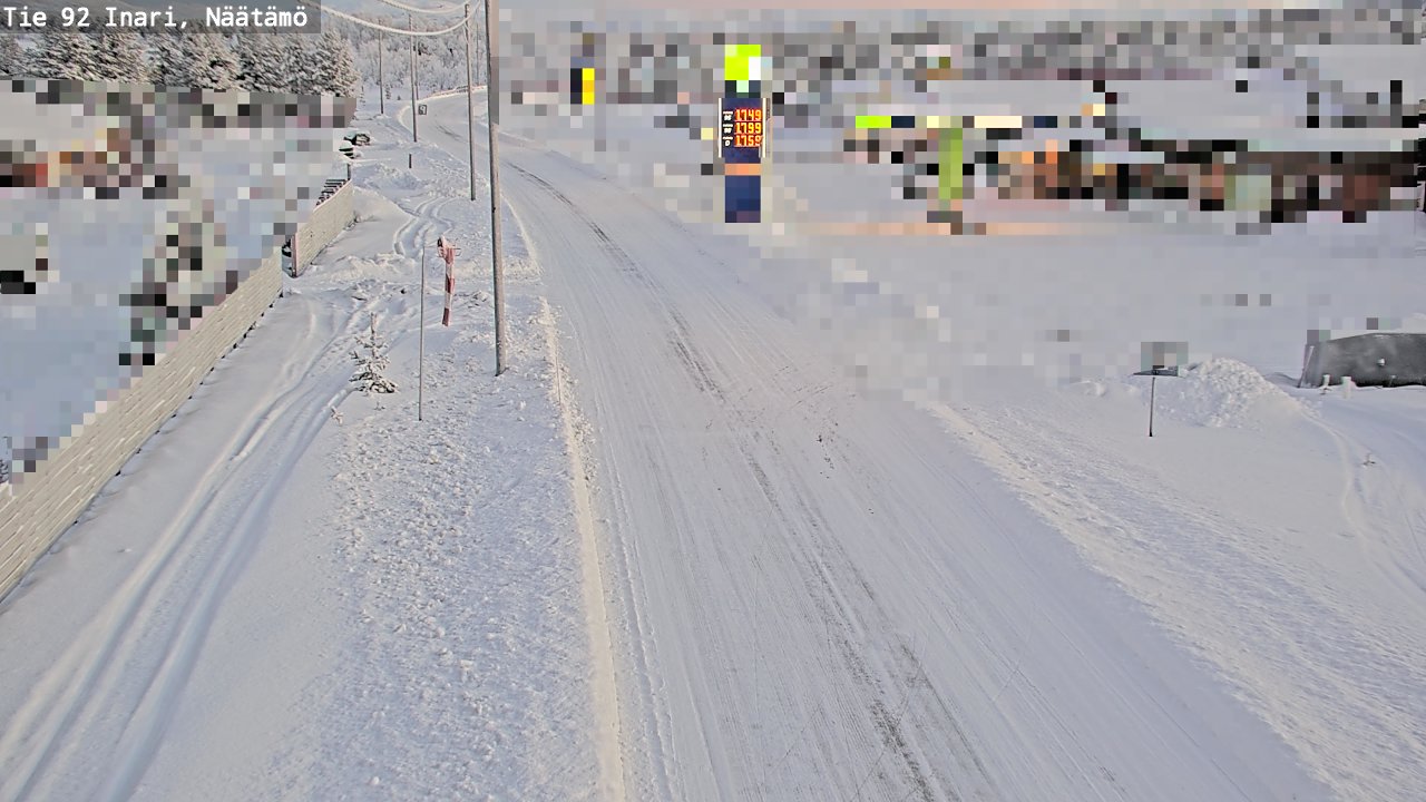 Kelikamerat Kuva Tie 92 Inari, Näätämö, Inari, Lappi