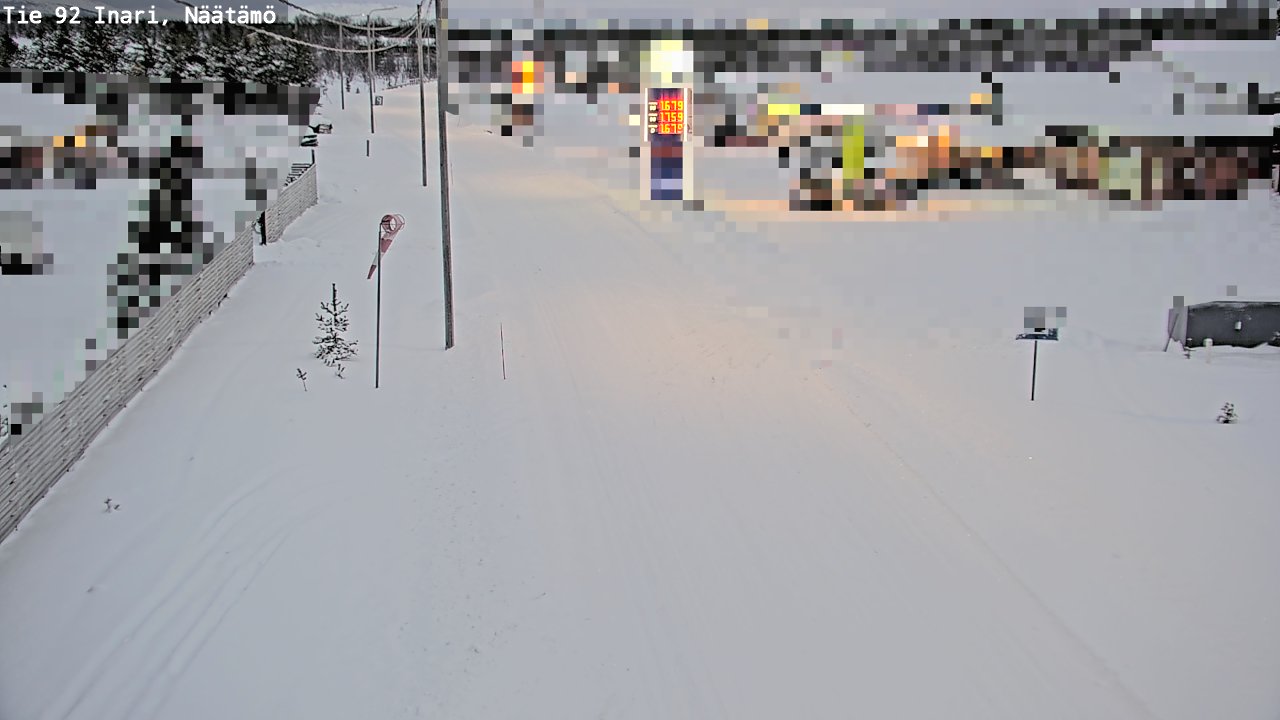 Weather Camera Image Road 92 Inari, Näätämö, Inari, Lappi