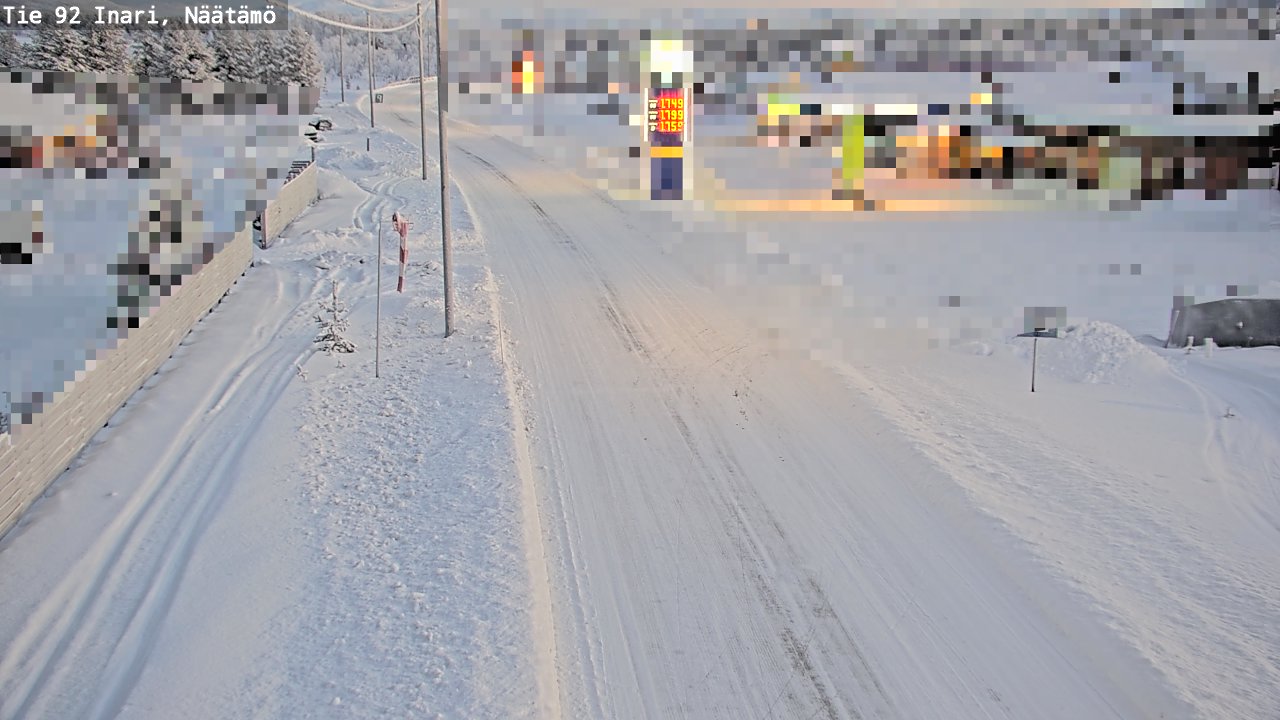 Weather Camera Image Road 92 Inari, Näätämö, Inari, Lappi