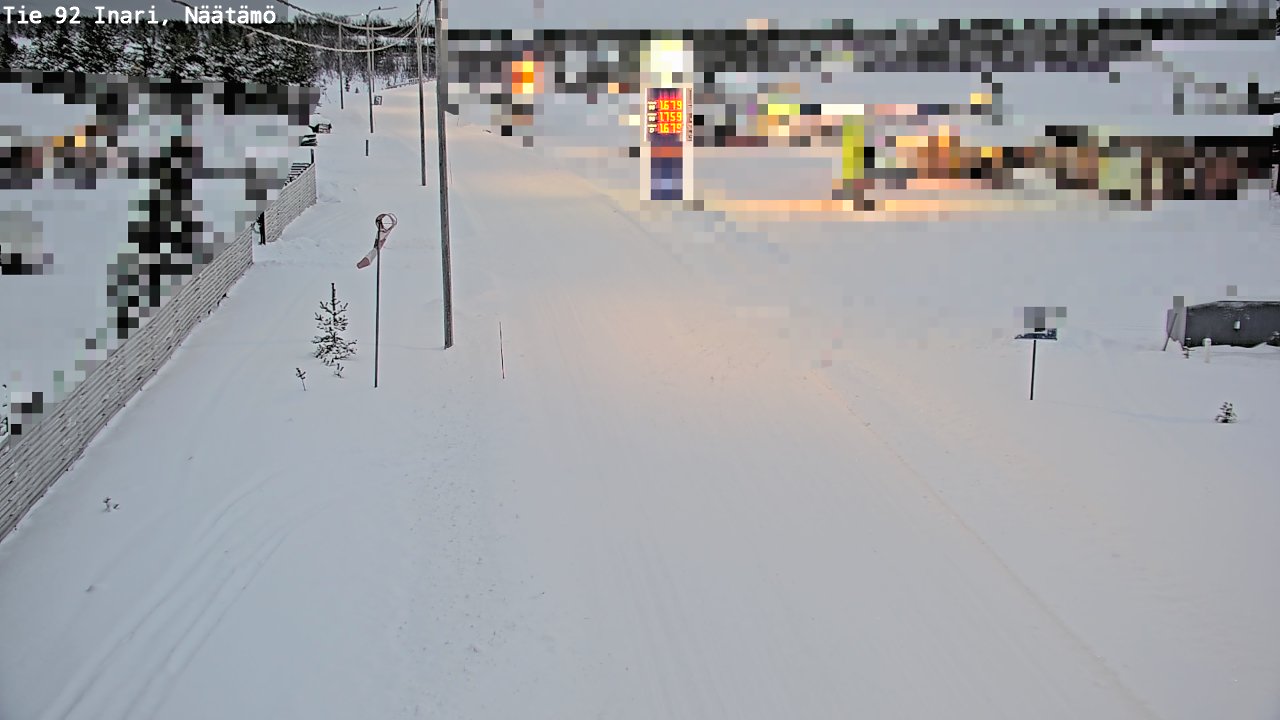 Weather Camera Image Road 92 Inari, Näätämö, Inari, Lappi