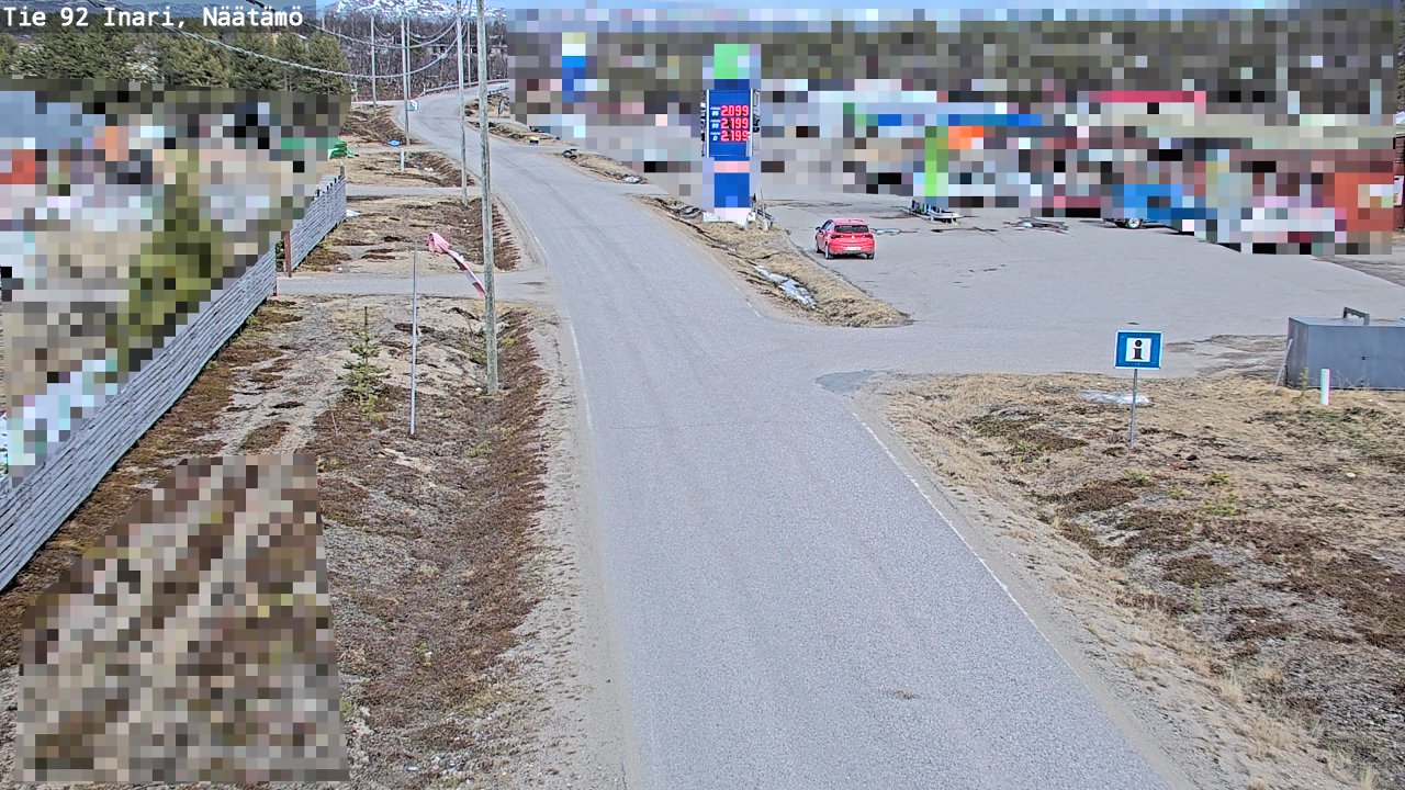 Kelikamerat Kuva Tie 92 Inari, Näätämö, Inari, Lappi