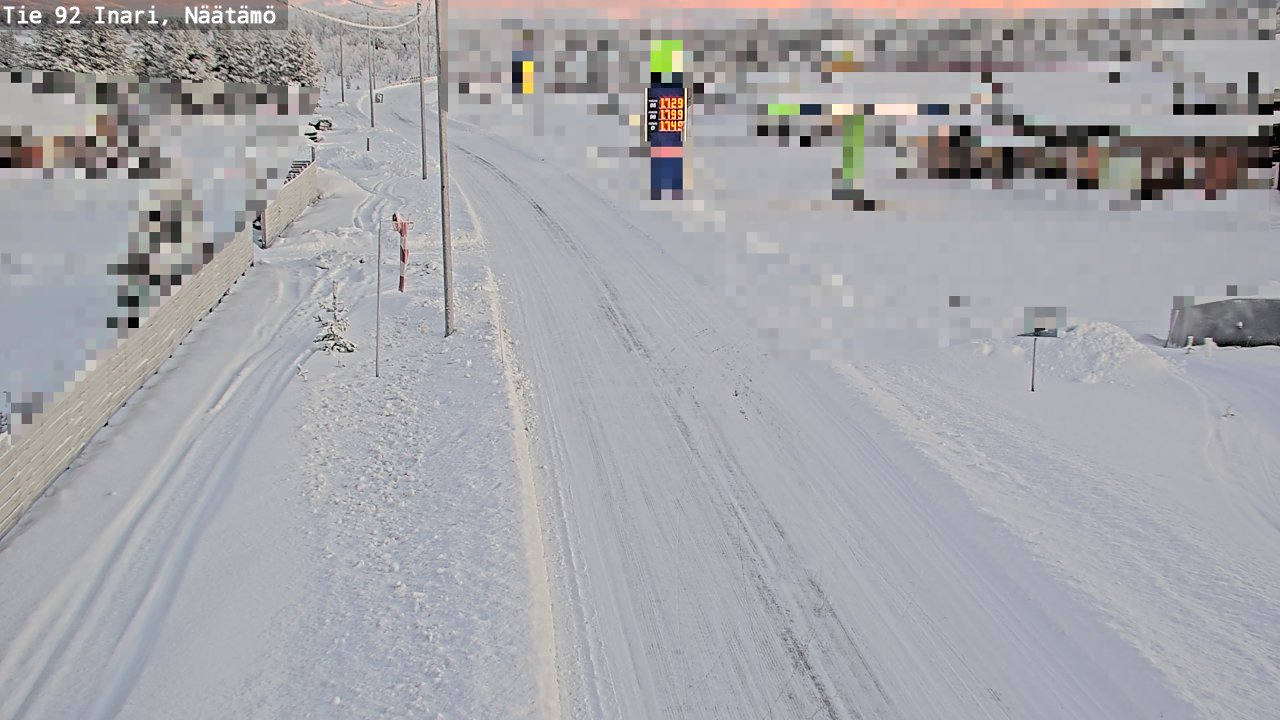 Kelikamerat Kuva Tie 92 Inari, Näätämö, Inari, Lappi