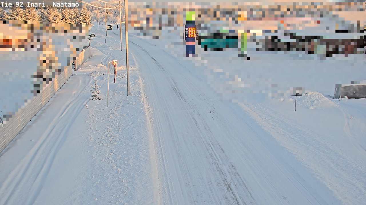 Kelikamerat Kuva Tie 92 Inari, Näätämö, Inari, Lappi