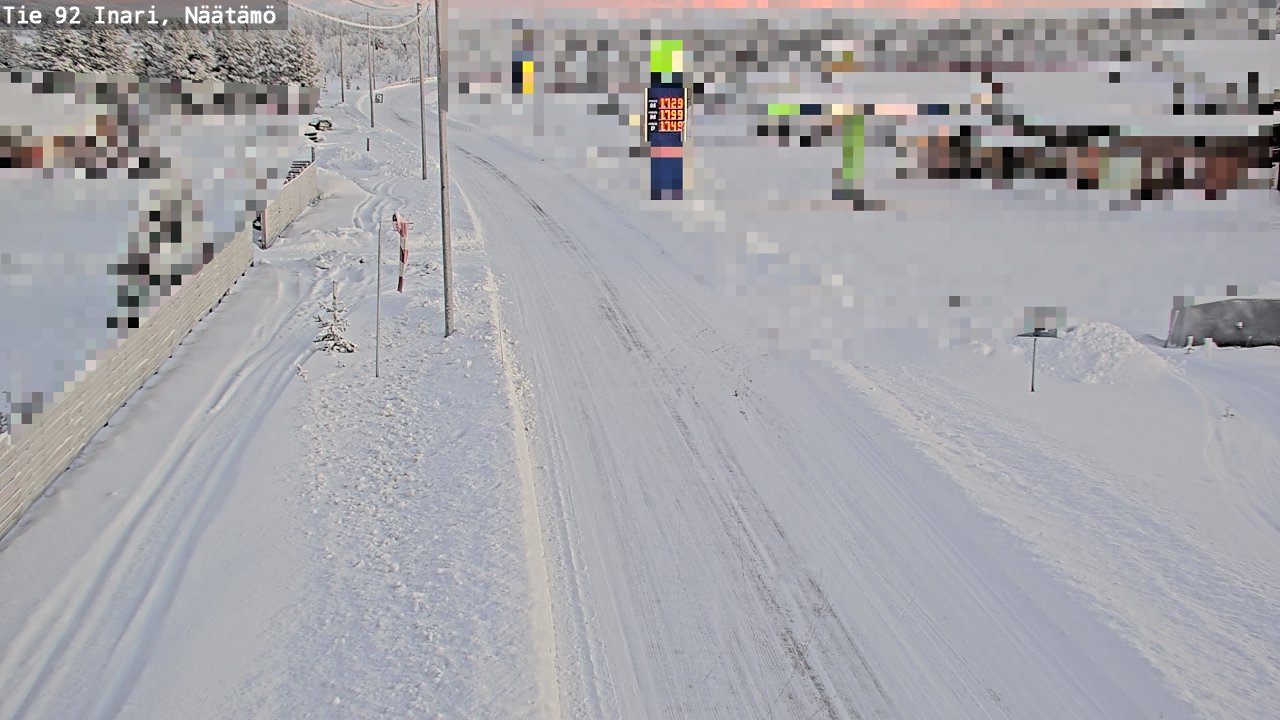 Kelikamerat Kuva Tie 92 Inari, Näätämö, Inari, Lappi