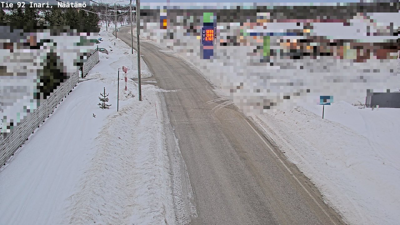 Kelikamerat Kuva Tie 92 Inari, Näätämö, Inari, Lappi