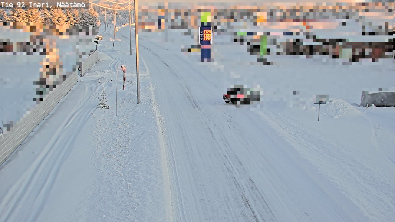 Kelikamerat Kuva Tie 92 Inari, Näätämö, Inari, Lappi