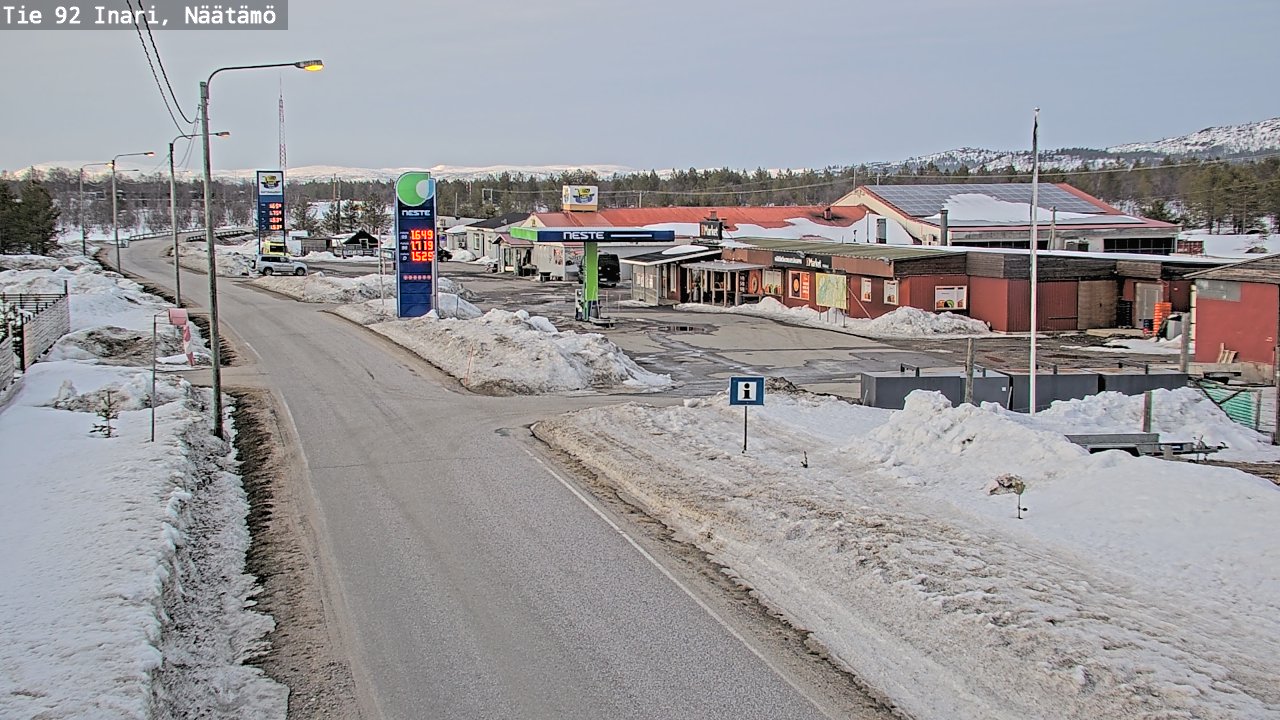 Kelikamerat Kuva Tie 92 Inari, Näätämö, Inari, Lappi