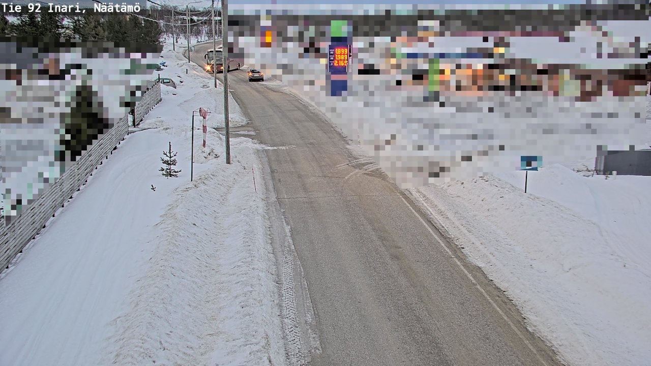 Kelikamerat Kuva Tie 92 Inari, Näätämö, Inari, Lappi