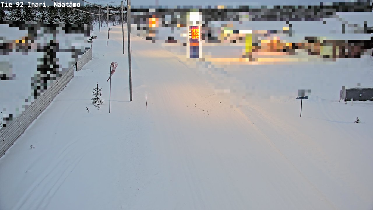 Weather Camera Image Road 92 Inari, Näätämö, Inari, Lappi