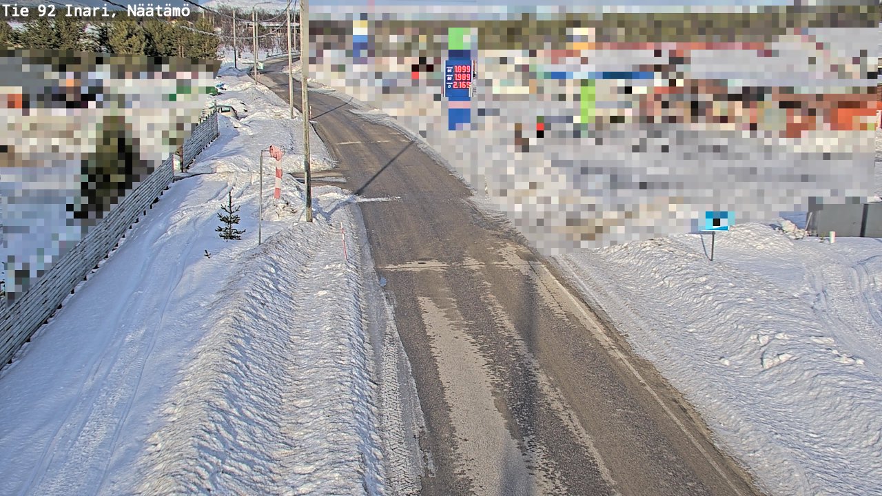 Kelikamerat Kuva Tie 92 Inari, Näätämö, Inari, Lappi