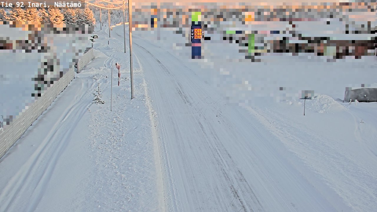 Kelikamerat Kuva Tie 92 Inari, Näätämö, Inari, Lappi