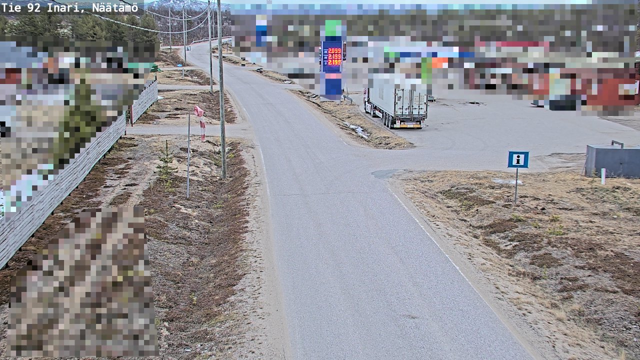 Kelikamerat Kuva Tie 92 Inari, Näätämö, Inari, Lappi