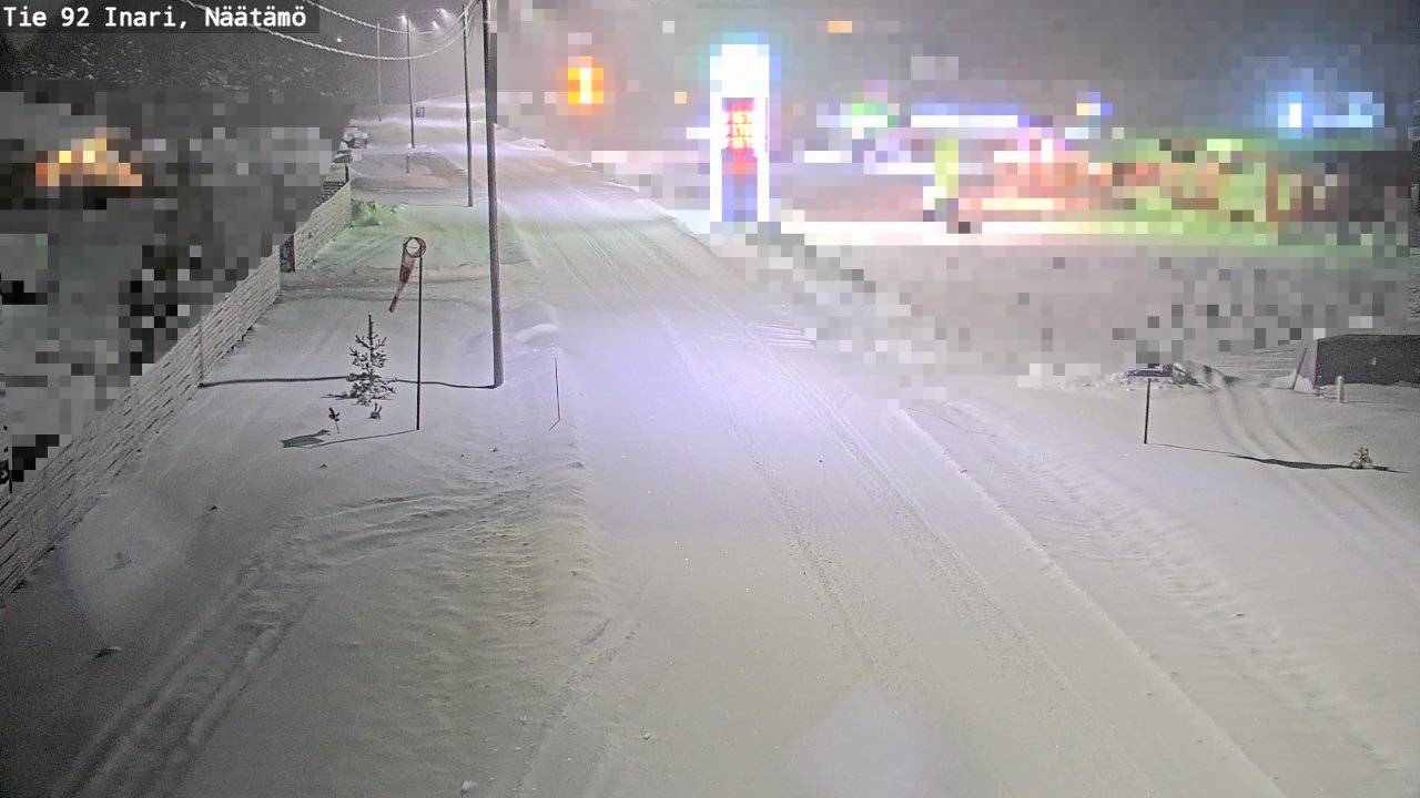 Kelikamerat Kuva Tie 92 Inari, Näätämö, Inari, Lappi