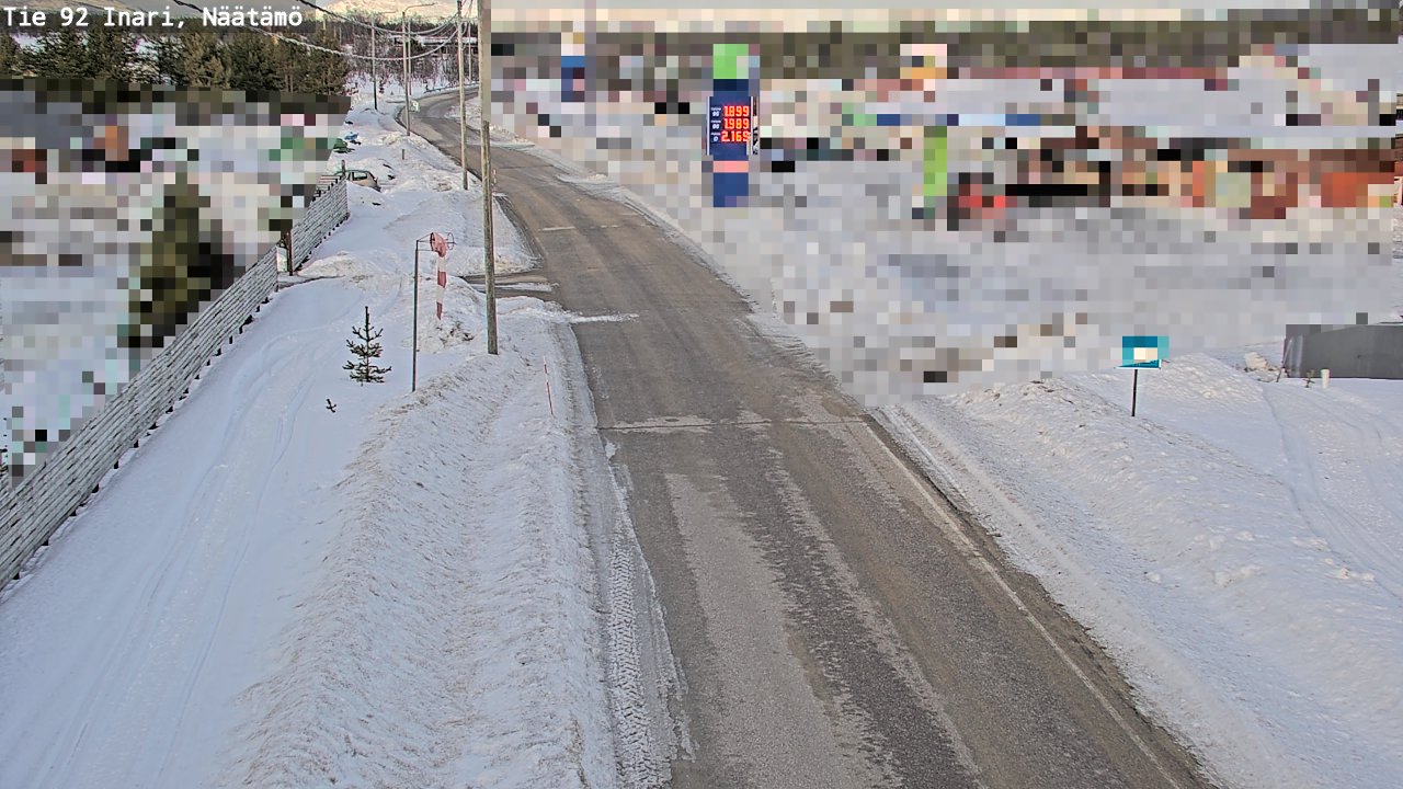 Kelikamerat Kuva Tie 92 Inari, Näätämö, Inari, Lappi