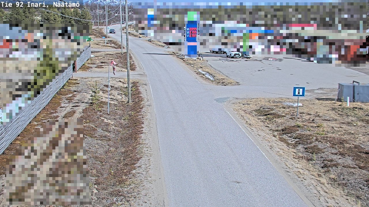 Kelikamerat Kuva Tie 92 Inari, Näätämö, Inari, Lappi