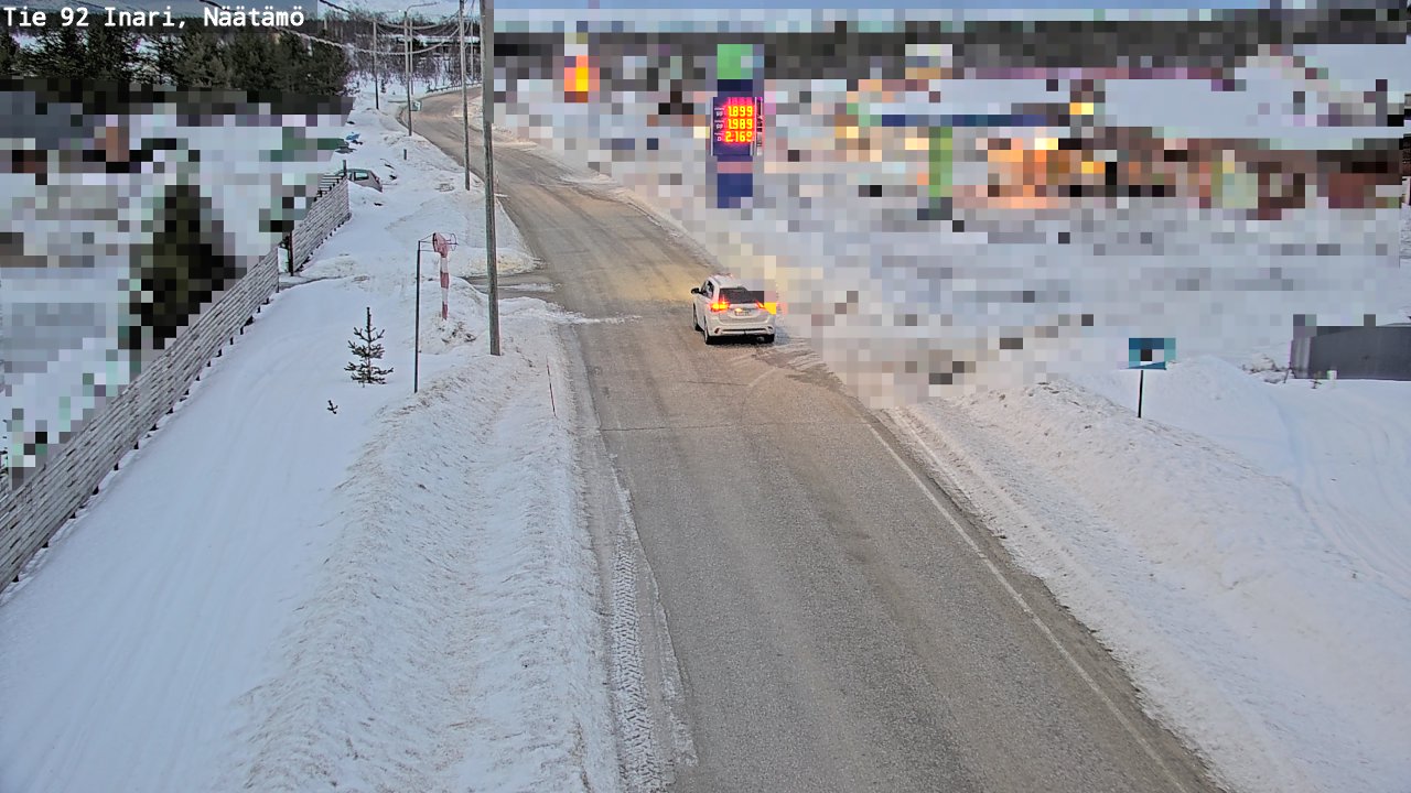 Kelikamerat Kuva Tie 92 Inari, Näätämö, Inari, Lappi