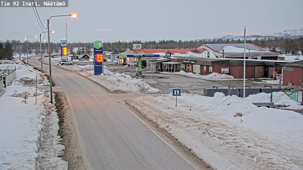 Weather Camera Image Road 92 Inari, Näätämö, Inari, Lappi