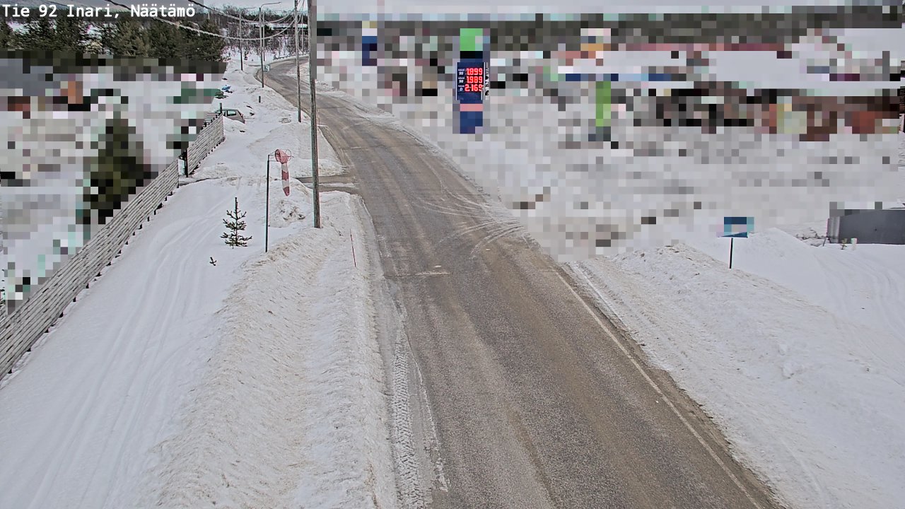Kelikamerat Kuva Tie 92 Inari, Näätämö, Inari, Lappi