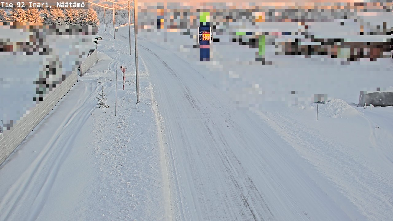 Kelikamerat Kuva Tie 92 Inari, Näätämö, Inari, Lappi