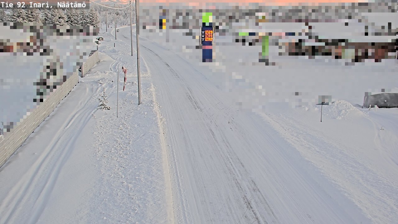 Kelikamerat Kuva Tie 92 Inari, Näätämö, Inari, Lappi