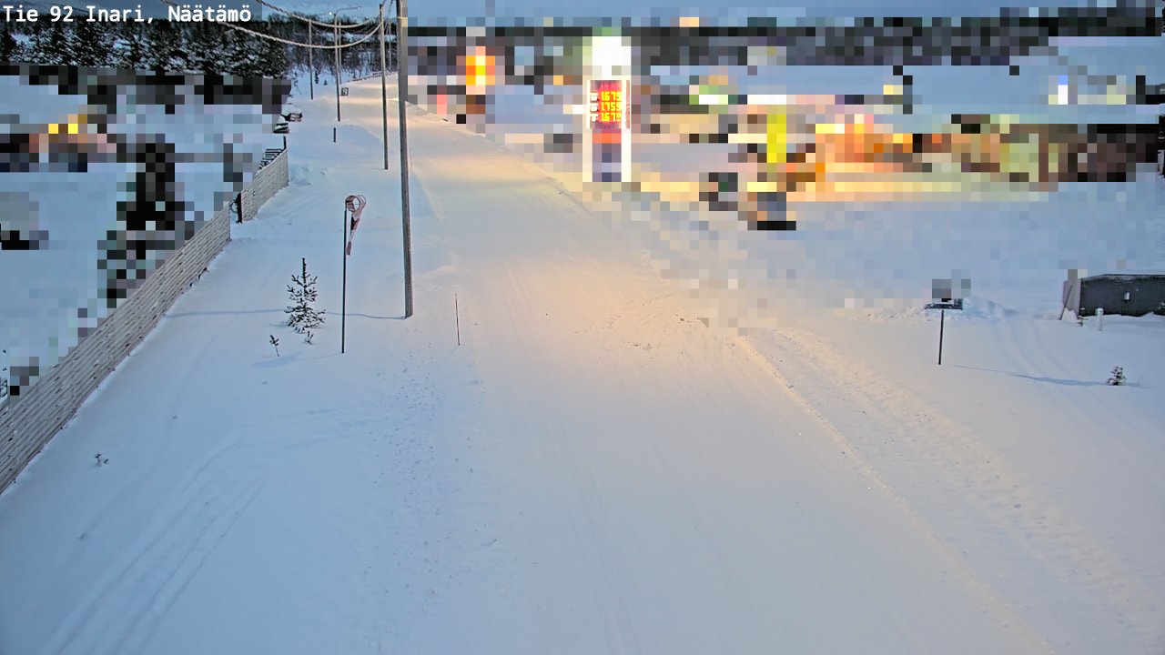 Weather Camera Image Road 92 Inari, Näätämö, Inari, Lappi