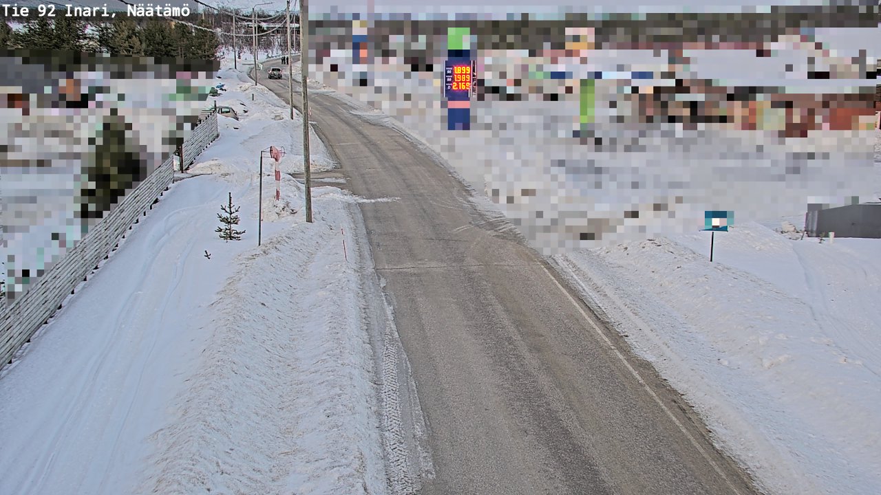 Kelikamerat Kuva Tie 92 Inari, Näätämö, Inari, Lappi