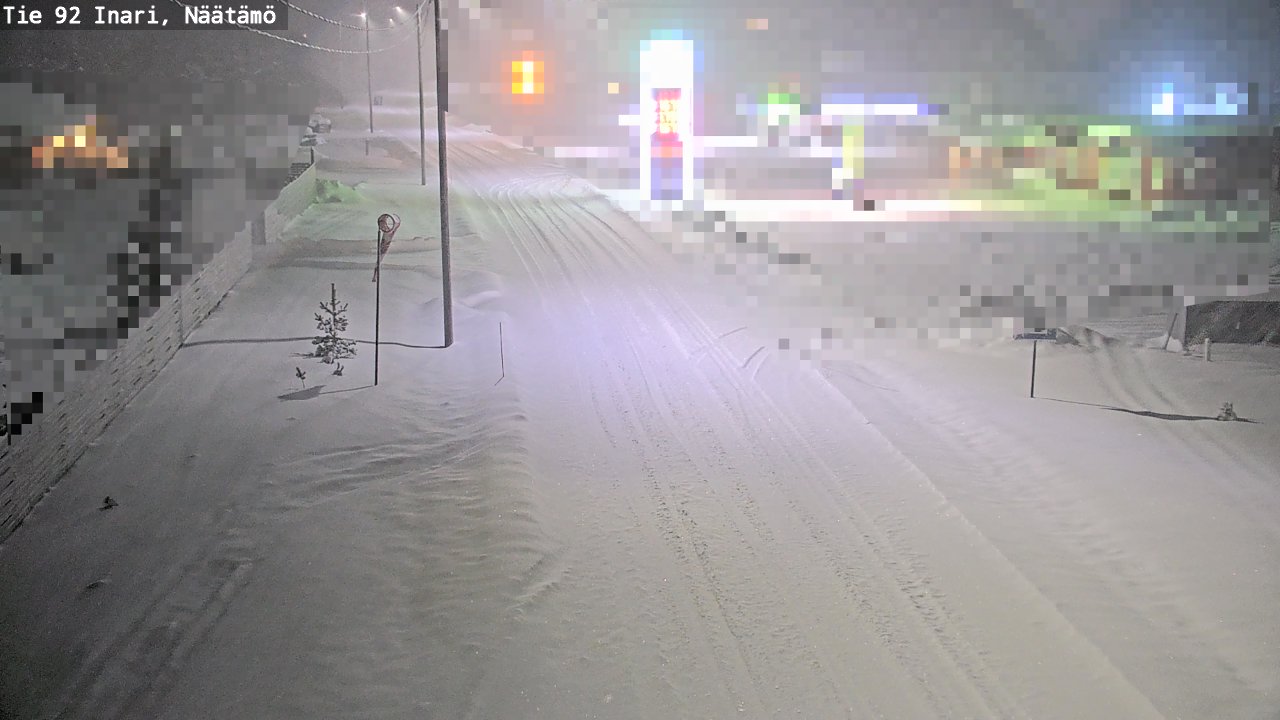Weather Camera Image Road 92 Inari, Näätämö, Inari, Lappi