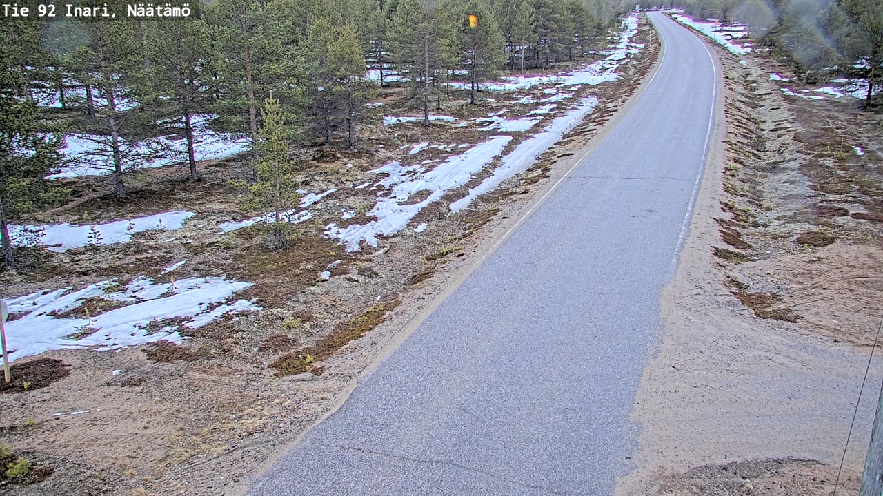 Kelikamerat Kuva Tie 92 Inari, Näätämö, Inari, Lappi
