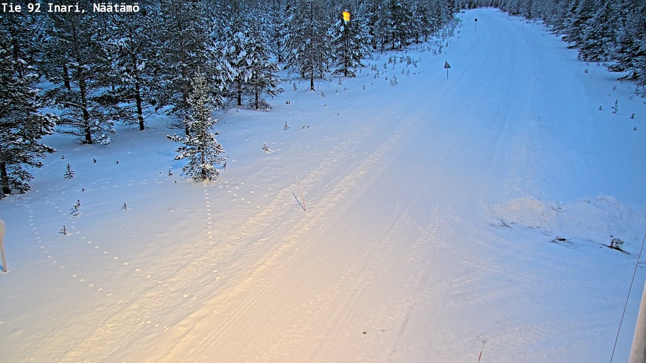 Kelikamerat Kuva Tie 92 Inari, Näätämö, Inari, Lappi