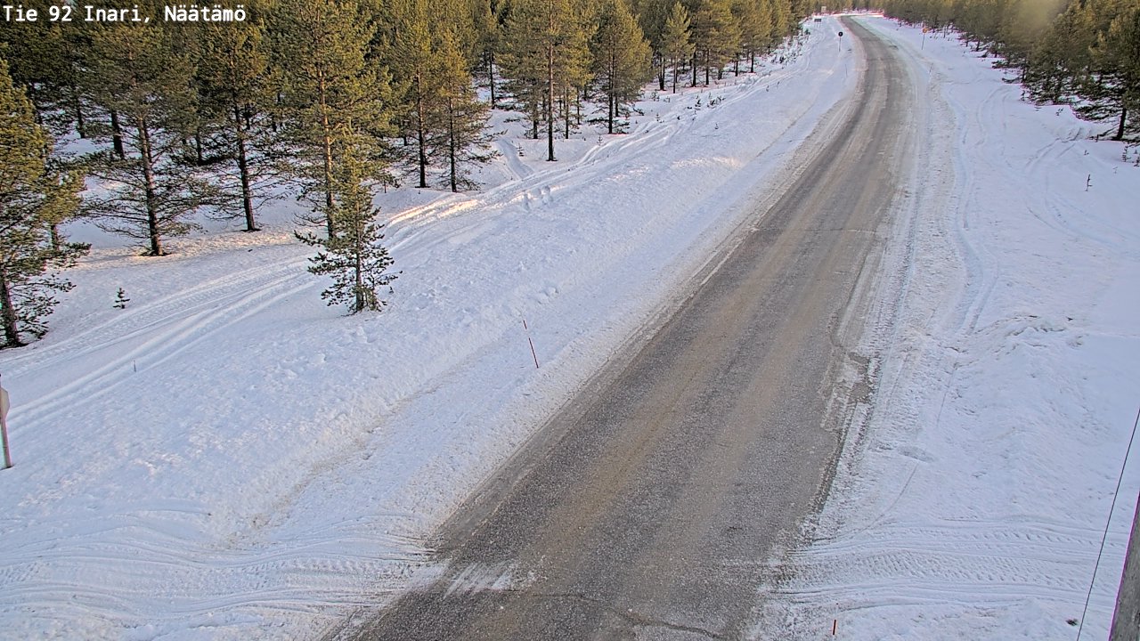 Kelikamerat Kuva Tie 92 Inari, Näätämö, Inari, Lappi