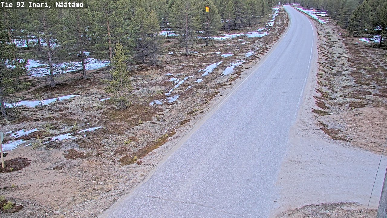 Weather Camera Image Road 92 Inari, Näätämö, Inari, Lappi