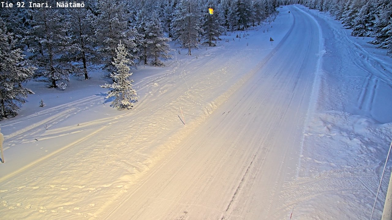 Kelikamerat Kuva Tie 92 Inari, Näätämö, Inari, Lappi