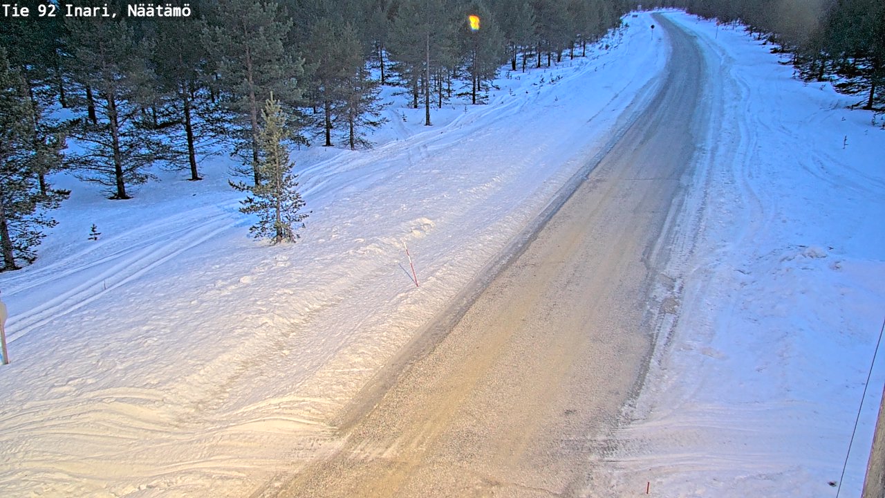 Kelikamerat Kuva Tie 92 Inari, Näätämö, Inari, Lappi