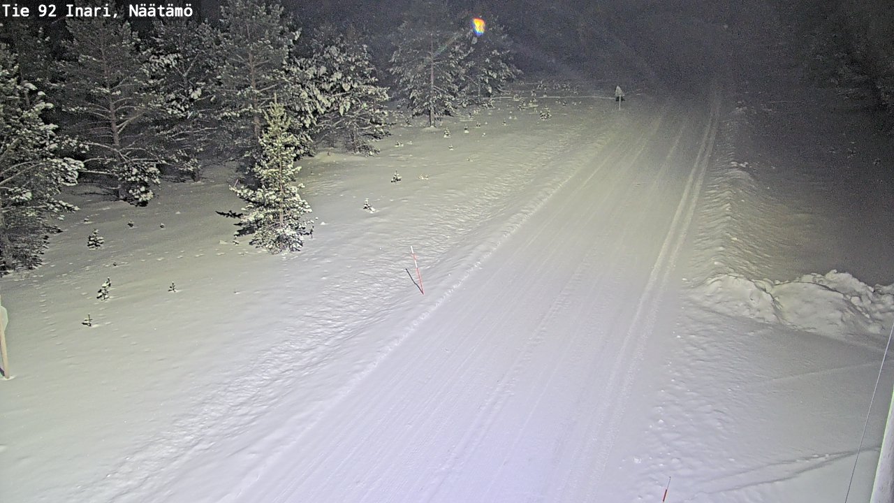Weather Camera Image Väg 92 Enare, Näätämö, Inari, Lappi