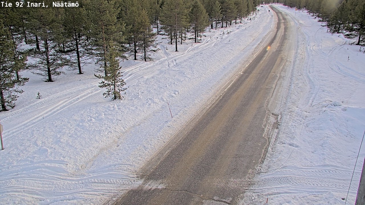 Kelikamerat Kuva Tie 92 Inari, Näätämö, Inari, Lappi