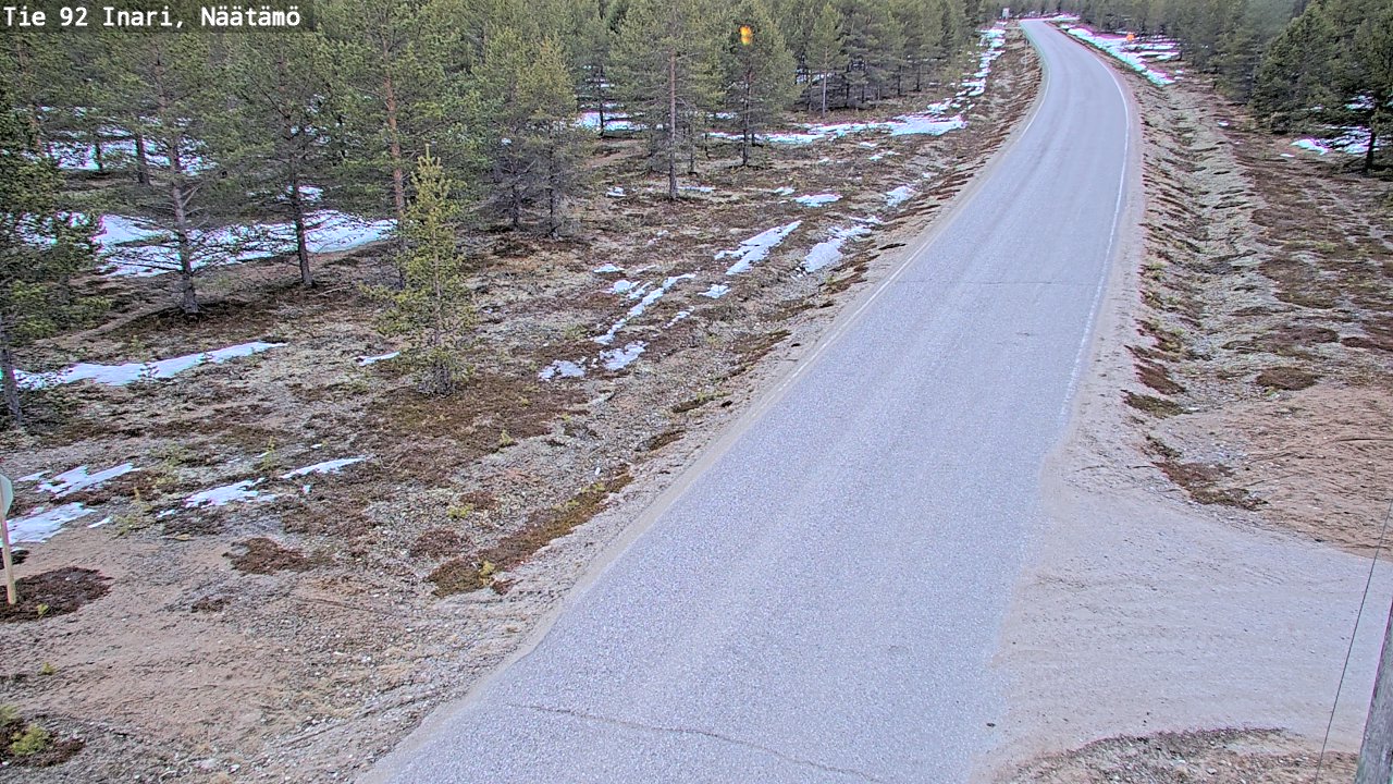 Weather Camera Image Road 92 Inari, Näätämö, Inari, Lappi