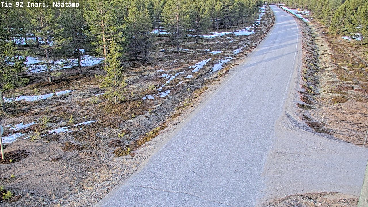 Weather Camera Image Väg 92 Enare, Näätämö, Inari, Lappi