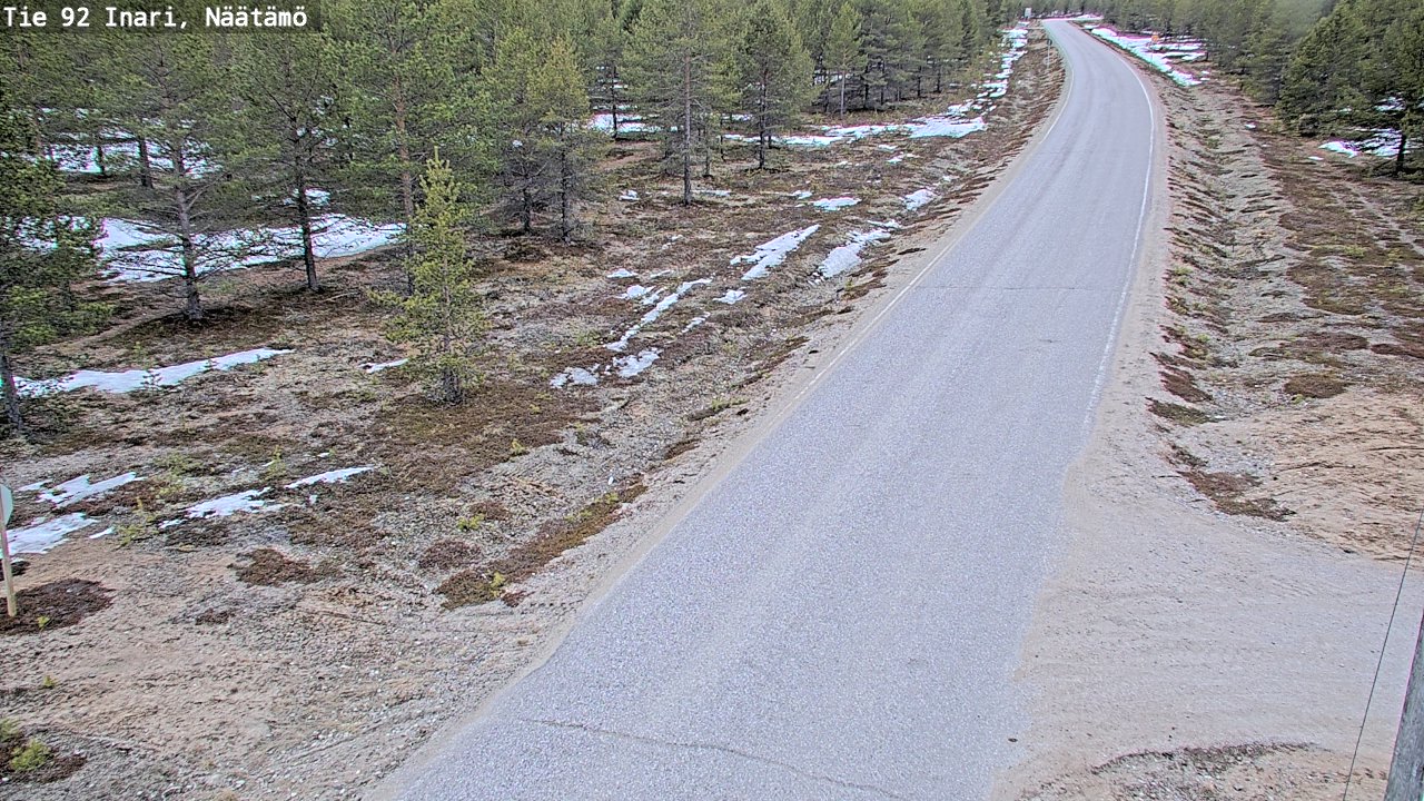 Weather Camera Image Road 92 Inari, Näätämö, Inari, Lappi