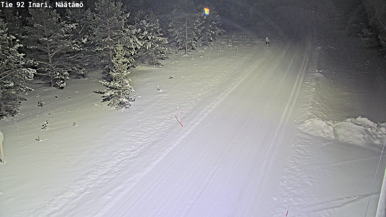 Weather Camera Image Väg 92 Enare, Näätämö, Inari, Lappi