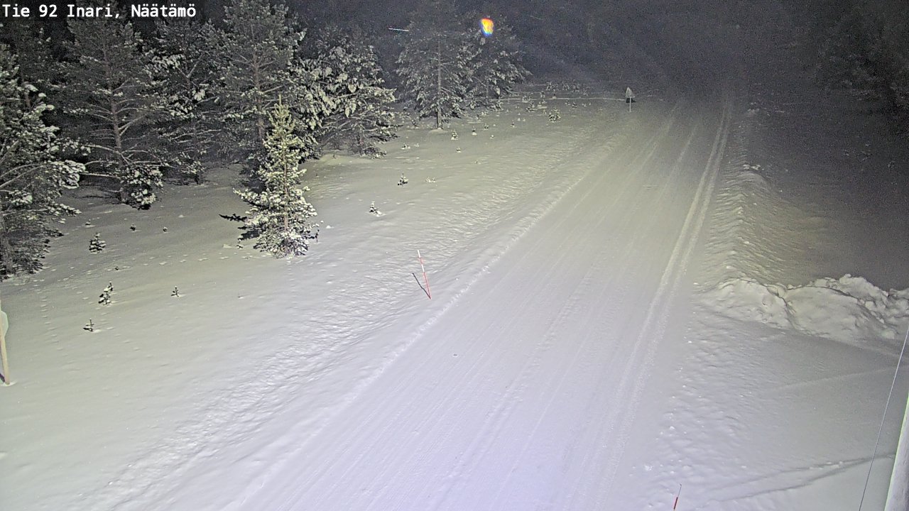 Weather Camera Image Väg 92 Enare, Näätämö, Inari, Lappi
